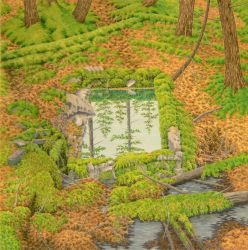Abandoned Spring 2018 Casein on Panel 18x18