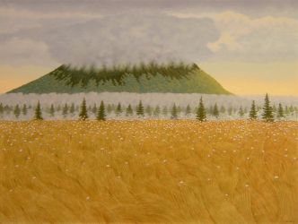 Cottongrass • 2014 • Casein on panel • 18x24