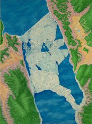 Ice Dam 2017 Casein on Panel 24x18