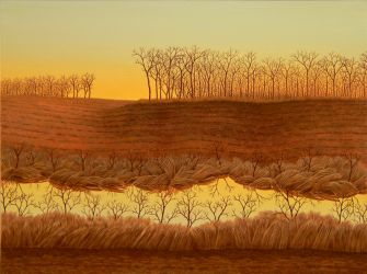 Wet Spot 2016 Casein on Panel 18x24