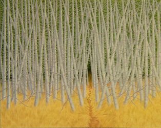 Way In Or Way Out 2023 16x20 casein on panel